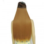 Extensie de par cu 5 Clips On delux dubla dreapta de 55 cm, Blond Gold Inchis 5S2716#